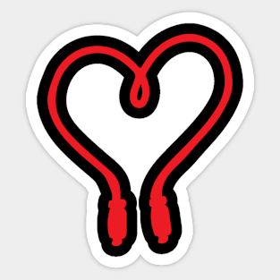 Rope Red Heart Design for Rope Jumpers Sticker